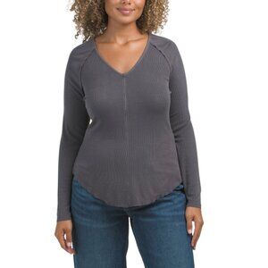 WEARABLES BY XCVI Pigment Bryant Ribbed V-neck Top